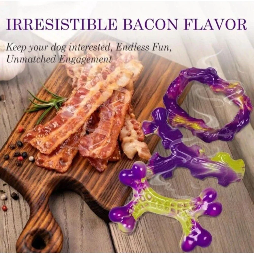 Frienhund Tough Dog Toys for Aggressive Chewers 3 Pack, Indestructible Dog Toy